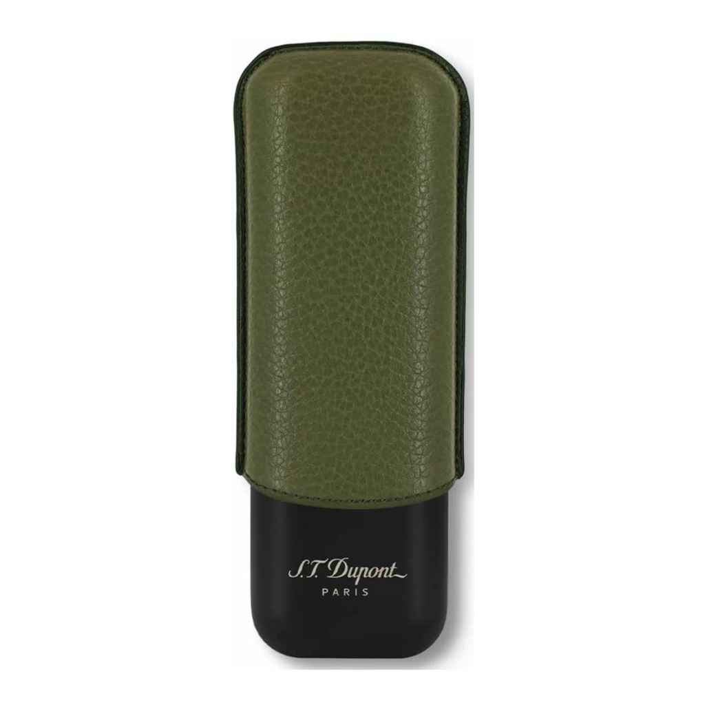 ST Dupont Etui 2 Cigares Kaki Gr/mat